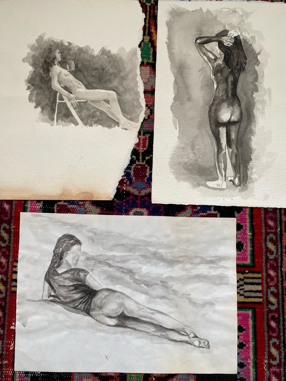 Beautiful Nude Figure Studies ~ Collection of 3